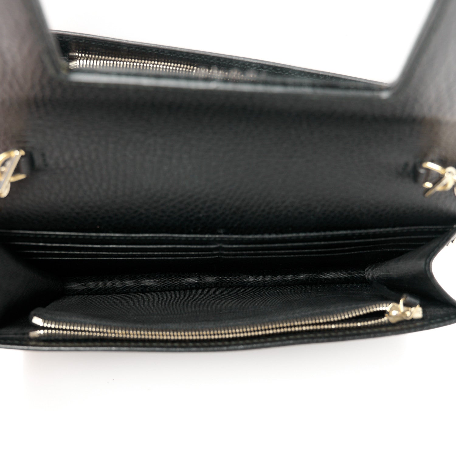 Gucci Calfskin Mini GG Marmont Chain Wallet Black 5 of 10