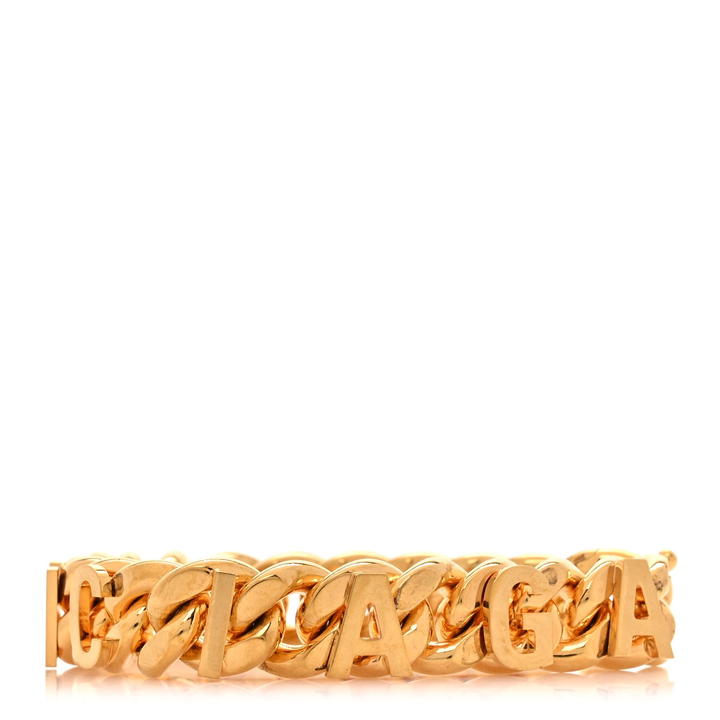 Metal Logo Chain Bracelet M Gold