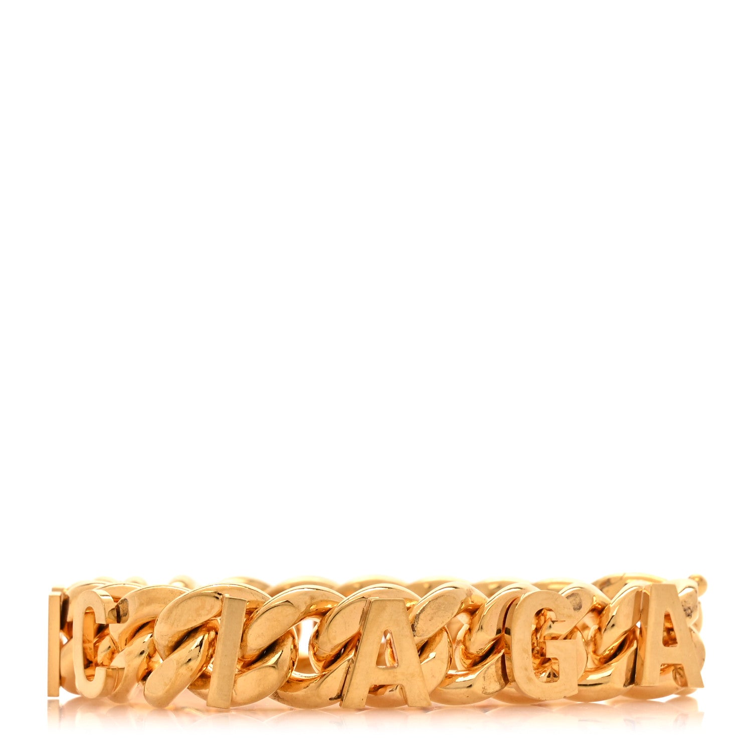 Balenciaga Metal Logo Chain Bracelet M Gold 3 of 5