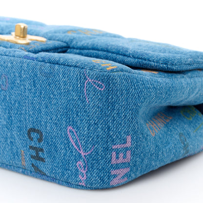 Chanel Denim Quilted Mini Denim Mood Rectangular Flap Blue Multicolor 11 of 12