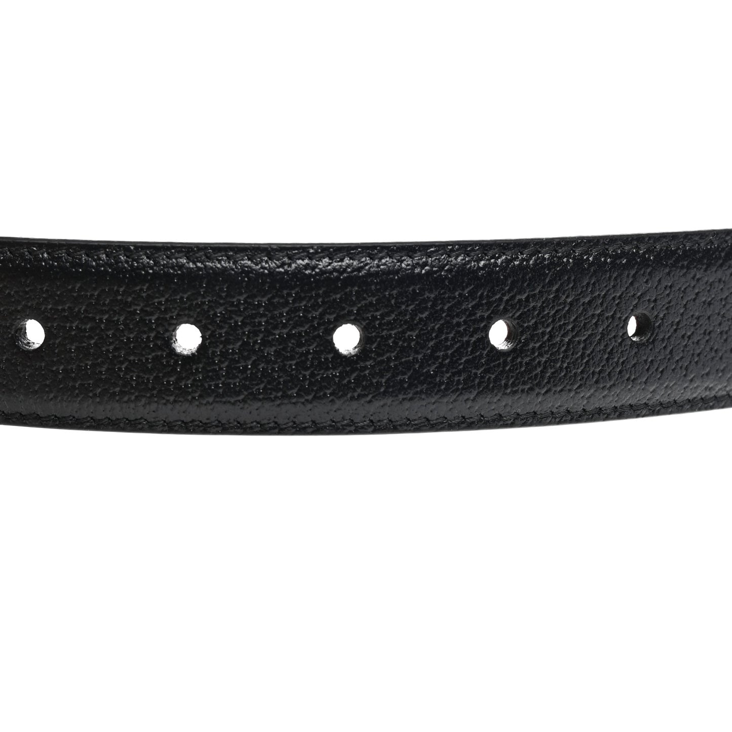 Textured Dollar Calfskin 30mm Belt 110 44 Black