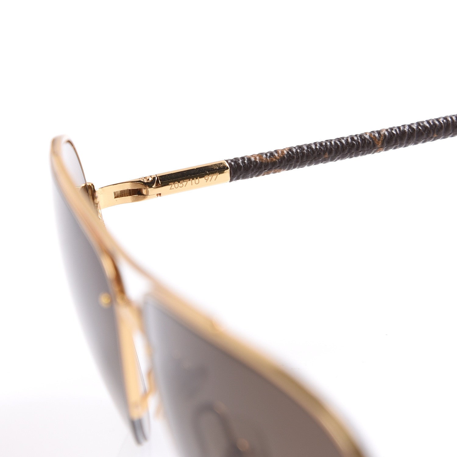 Louis Vuitton Monogram Petite Viola Pilote Aviator Sunglasses Z0571U Brown 6 of 7