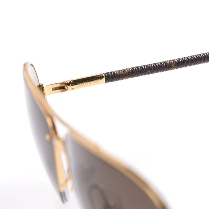 Louis Vuitton Monogram Petite Viola Pilote Aviator Sunglasses Z0571U Brown 6 of 7