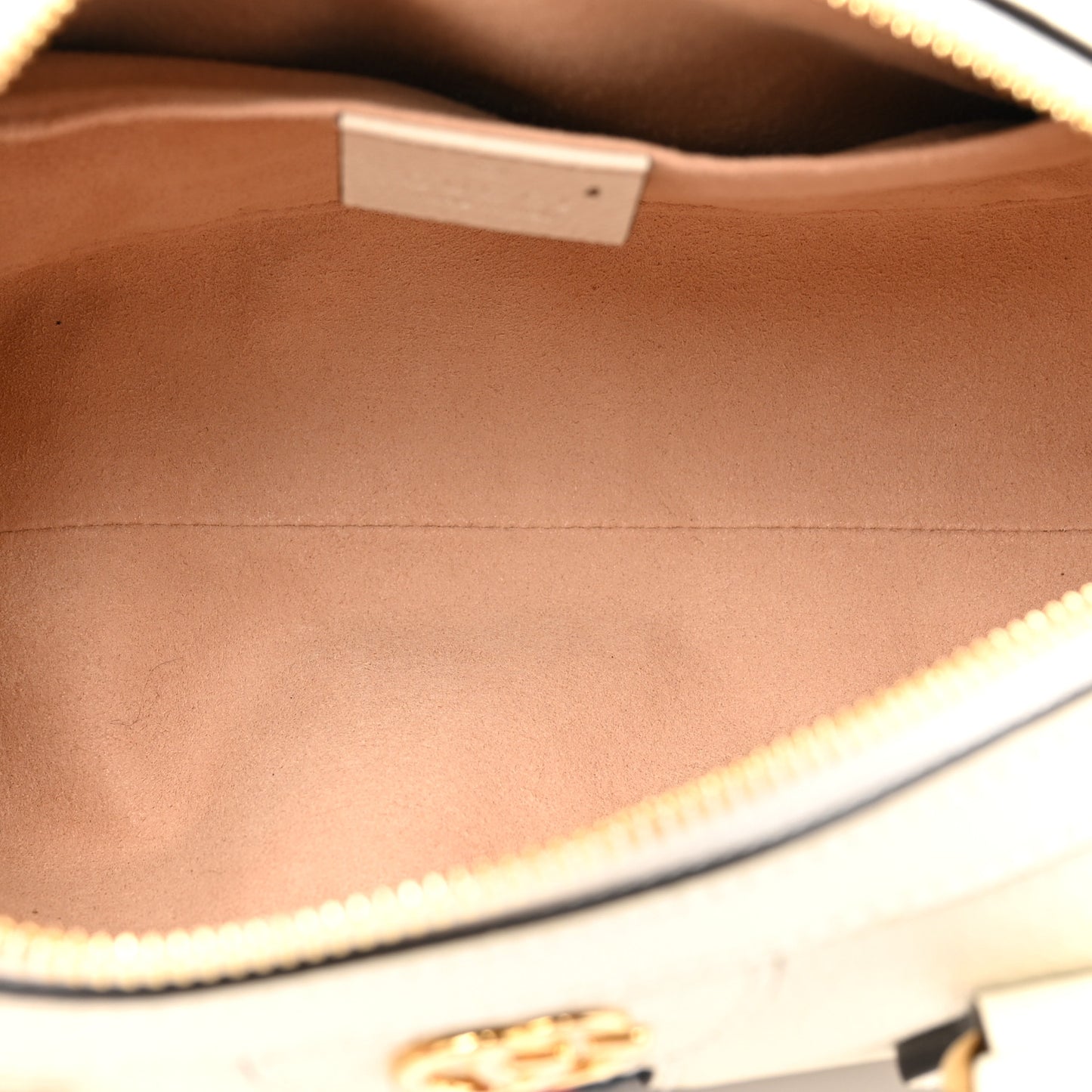Textured Calfskin Ophidia Boston Bag Mystic White