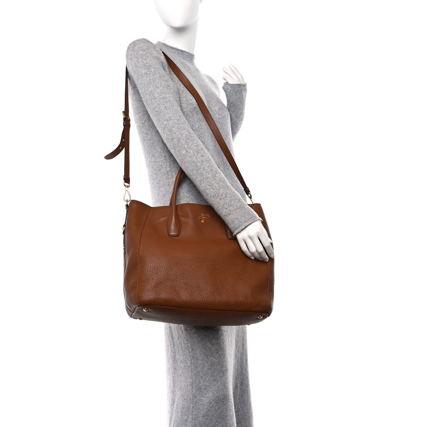 Vitello Daino Tote Brandy