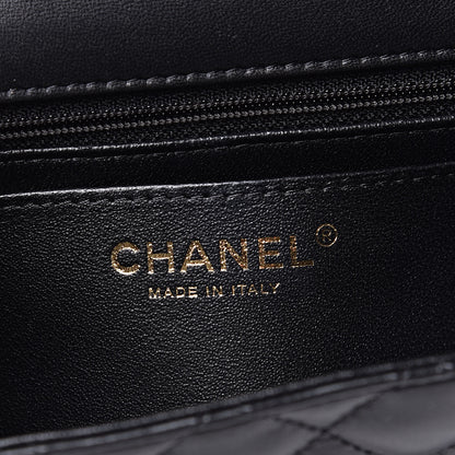Chanel Lambskin Quilted Mini Square Flap Black 6 of 9