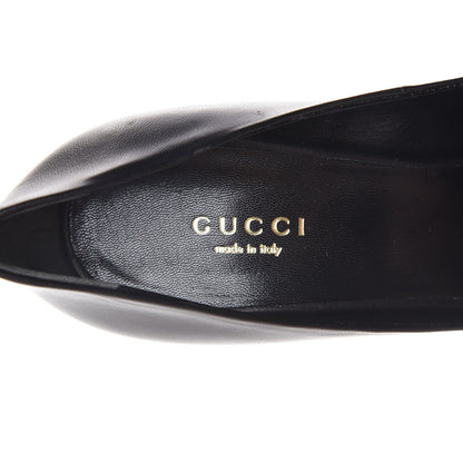 Gucci Nappa Horsebit High Heel Pumps 38 Black 7 of 9