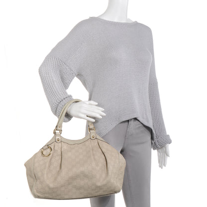 Gucci Guccissima Medium Sukey Tote Mystic White 2 of 7