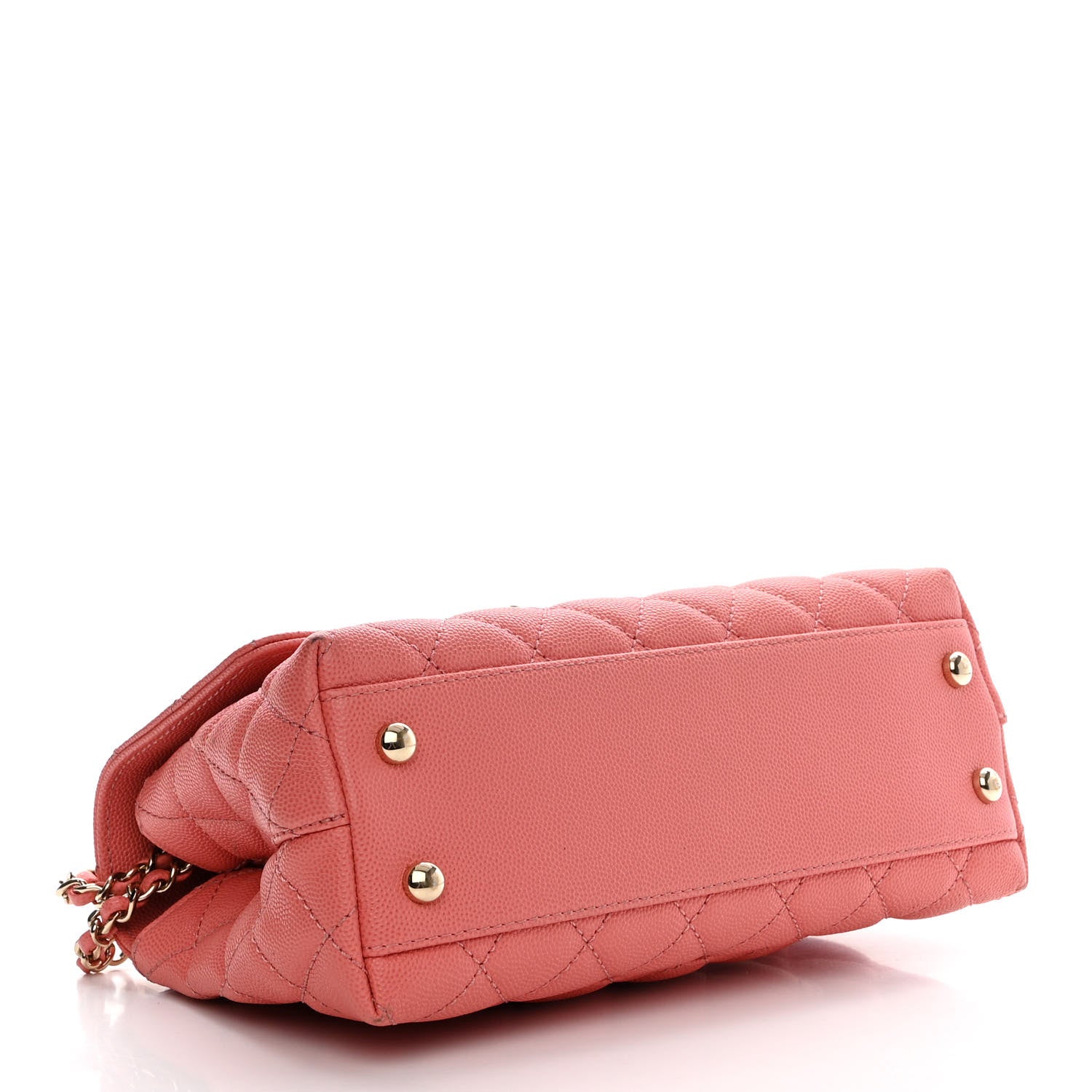 Chanel Caviar Quilted Mini Coco Handle Flap Coral 4 of 10