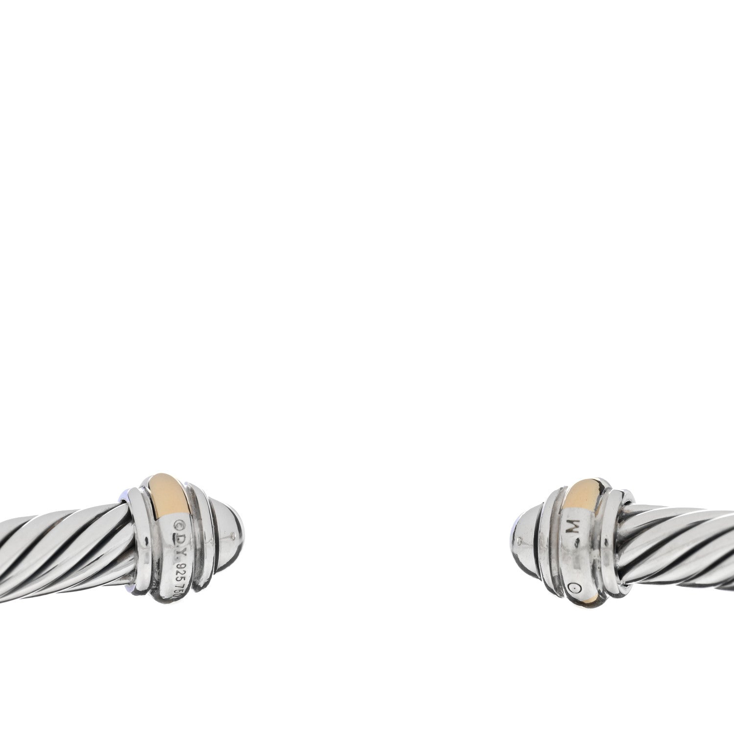 David Yurman DAVID YURMAN Sterling Silver 18K Yellow Gold 4mm Cable Classics Bracelet 3 of 3