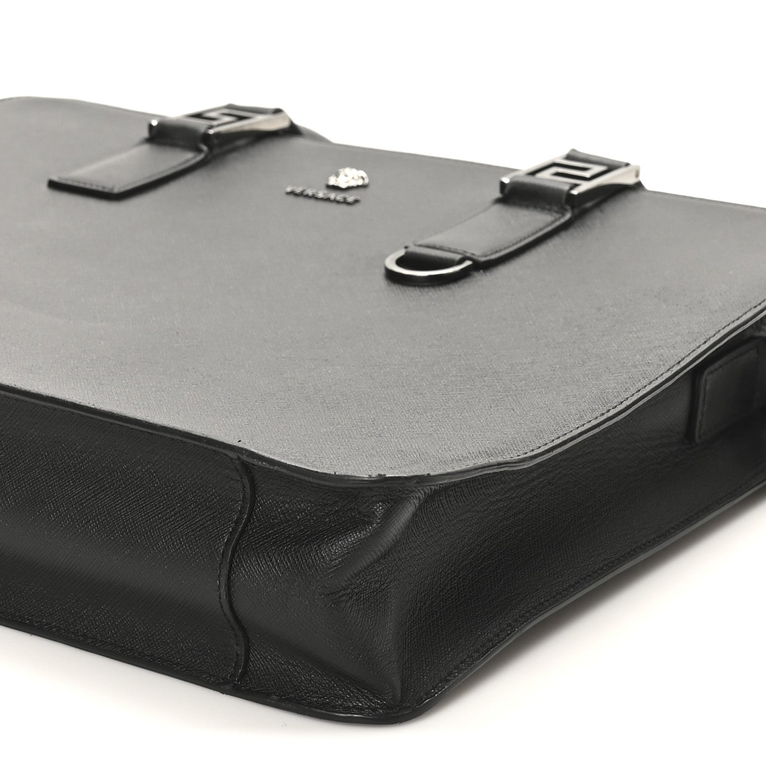 Versace Saffiano Medusa Top Handle Briefcase Black 1795369