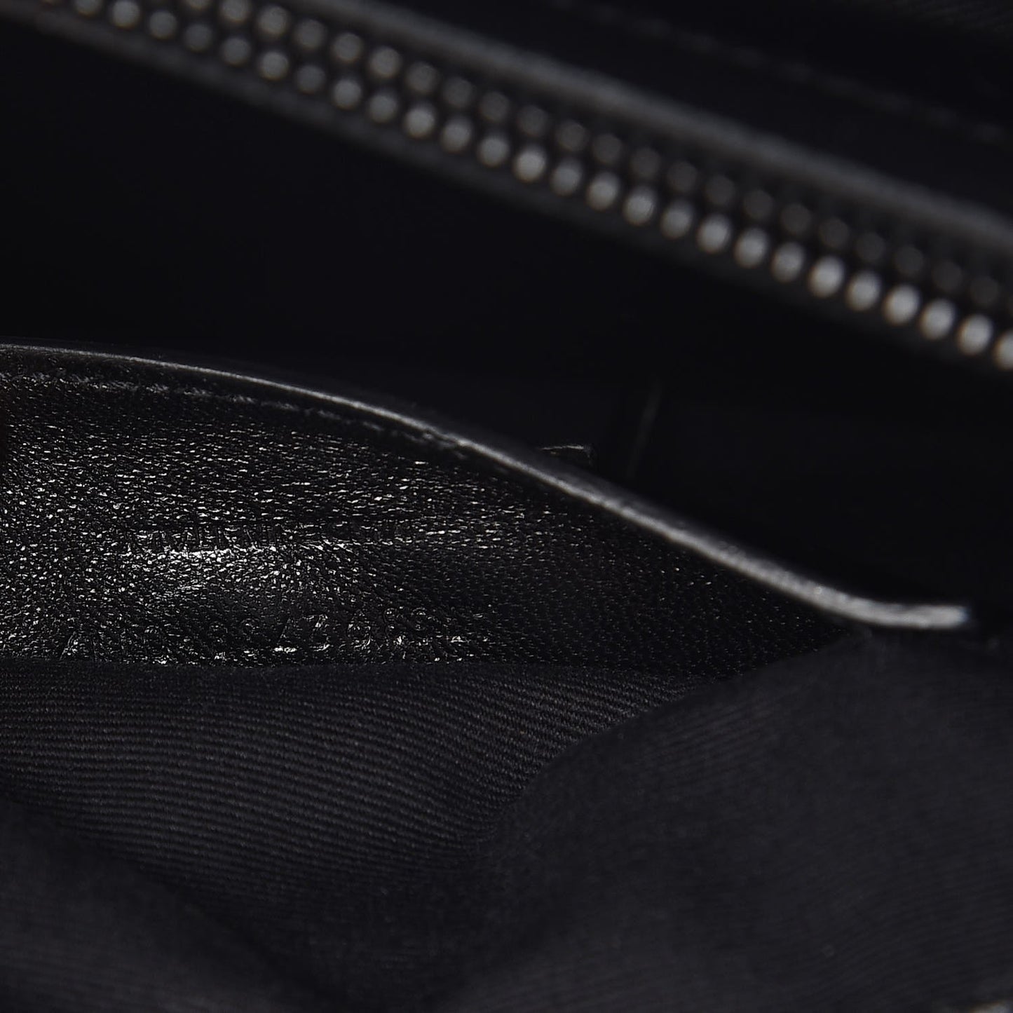 Sheepskin Matelasse Chevron Monogram Monochrome Large College Satchel Black