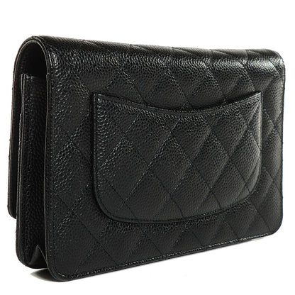 Chanel Caviar Quilted Wallet On Chain WOC Black 3 of 8