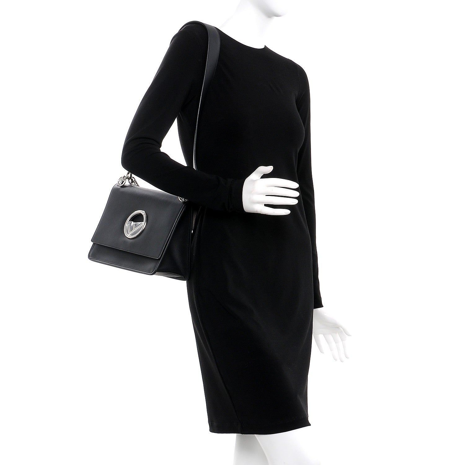 Fendi Vitello Century Opaco F is Fendi Kan I Shoulder Bag Black 2 of 22