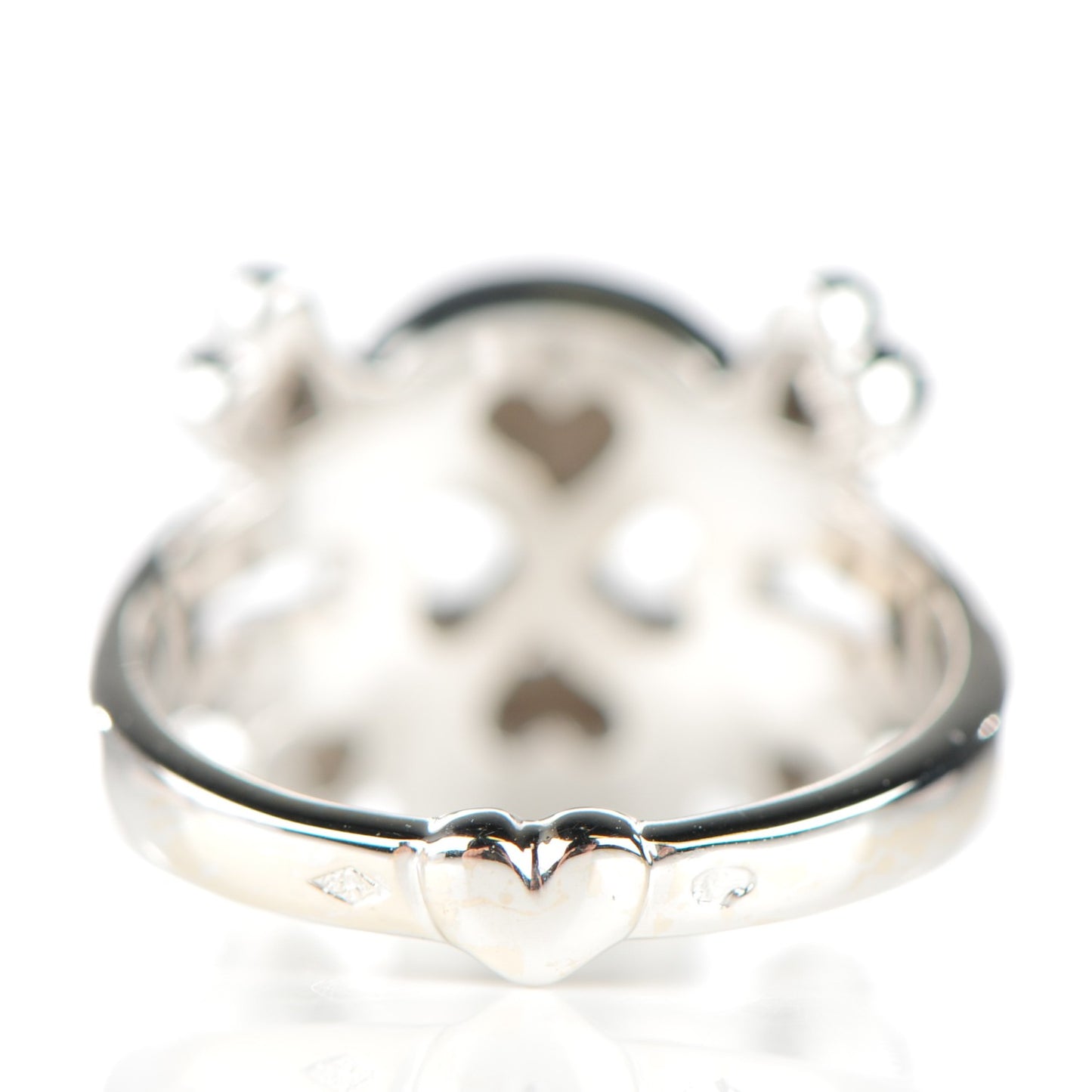 18K White Gold Diamond Tete de Mort Ring 7.75