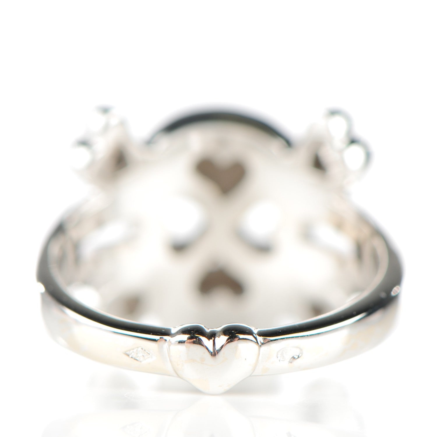 Christian Dior 18K White Gold Diamond Tete de Mort Ring 7.75 4 of 6