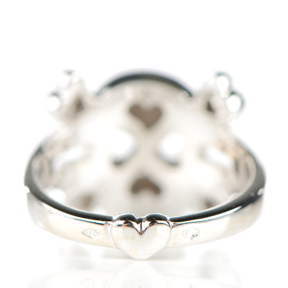 Christian Dior 18K White Gold Diamond Tete de Mort Ring 7.75 4 of 6