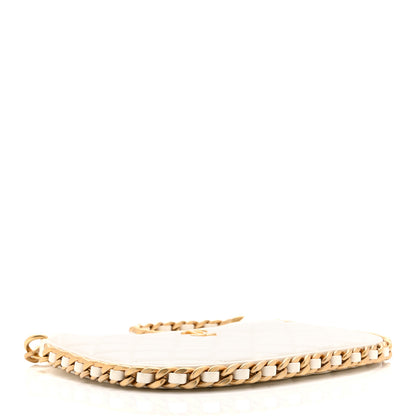 Chanel Shiny Crumpled Lambskin Quilted Trendy Chain Around Hobo White 4 of 10
