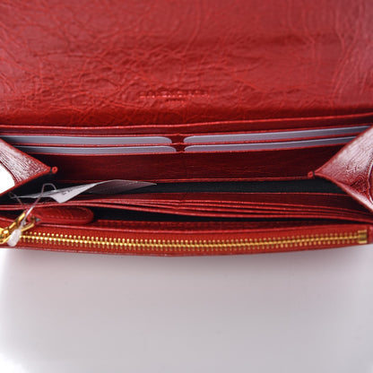 Balenciaga Agneau Blanket Money Wallet Rouge Brique 5 of 8