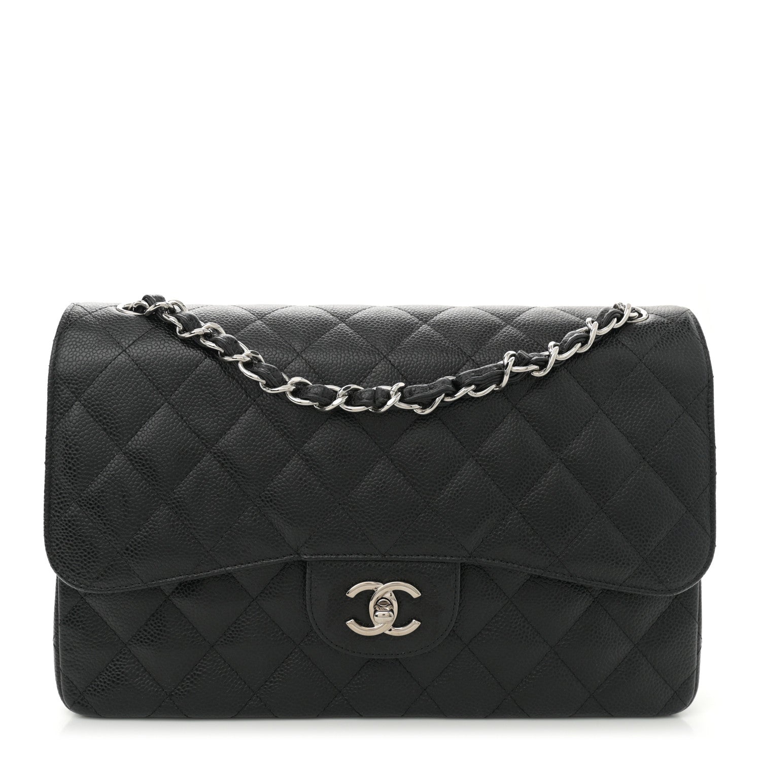 Chanel Caviar Quilted Jumbo Double Flap Black 1 of 11