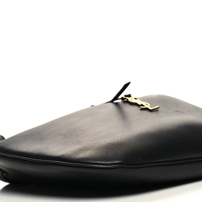 Saint Laurent Smooth Calfskin Paris VII Large Flat Hobo Black 11 of 13