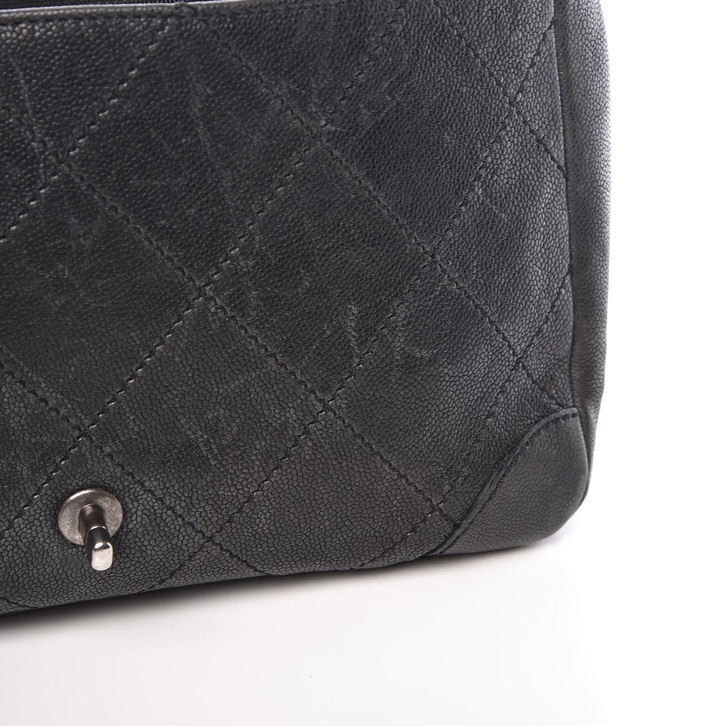 Caviar Quilted CC Single Flap Black