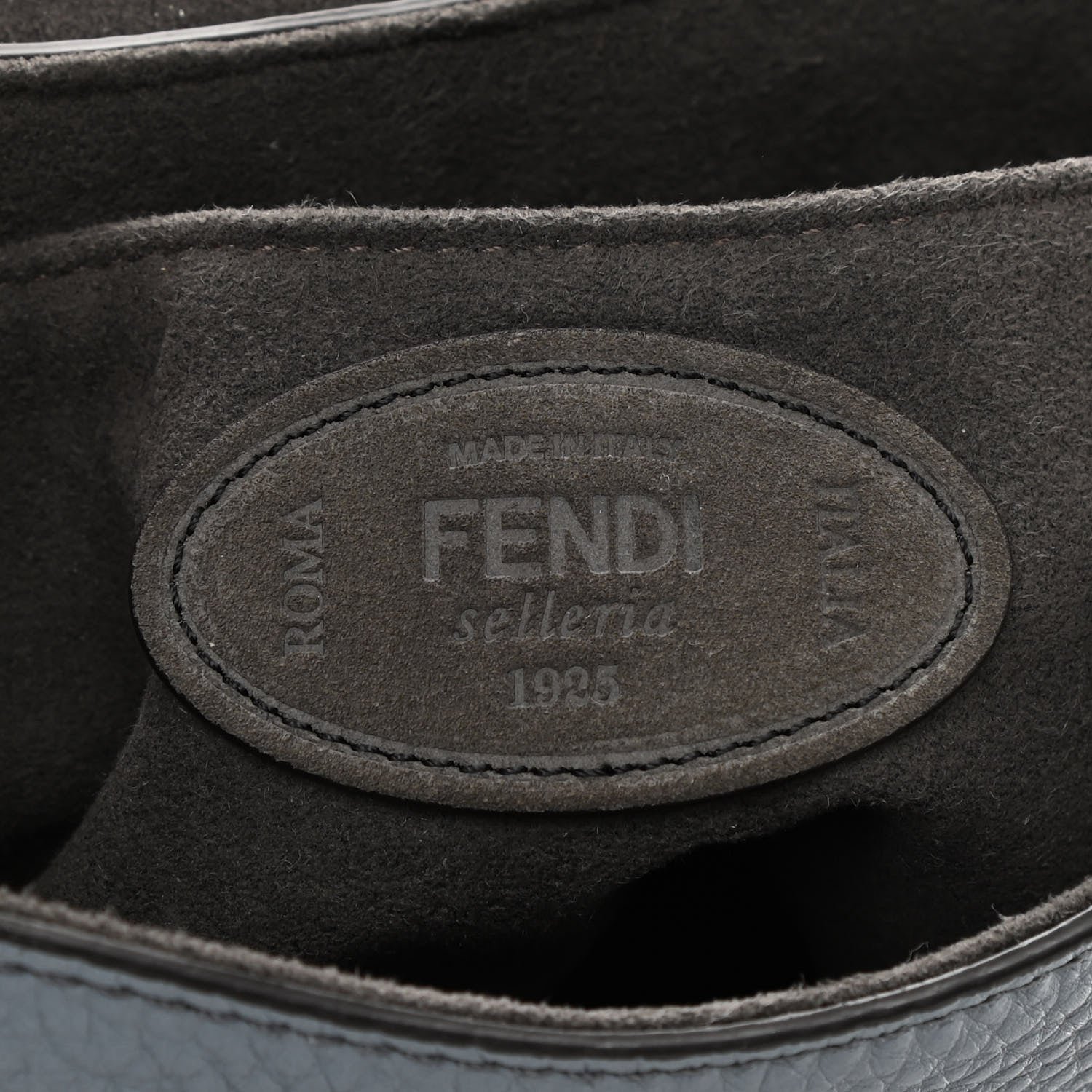 Fendi Cuoio Romano Selleria Seville Canvas Round Saddle Bag Nube Grezzo 7 of 9