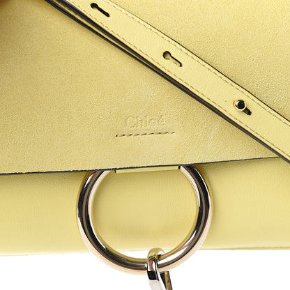 Chloe Suede Calfskin Small Faye Shoulder Bag Lemonade 11 of 11
