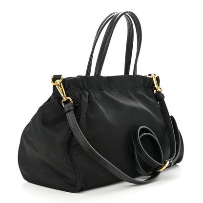 Prada Tessuto Nylon Saffiano Shopping Tote Black 3 of 9