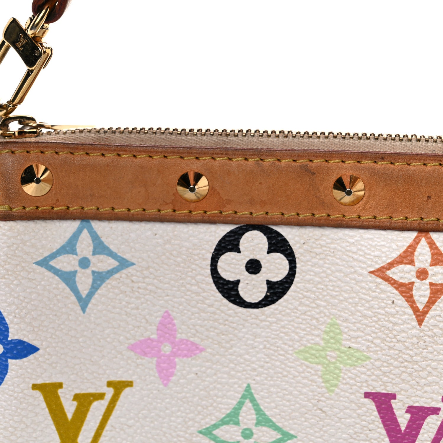 Louis Vuitton Monogram Multicolor Pochette Accessories White 16 of 23