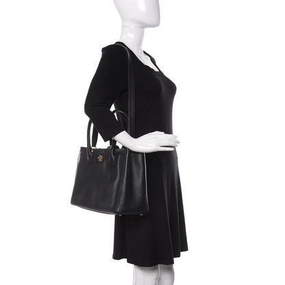 Chanel Calfskin Cerf Shopper Tote Black 2 of 11