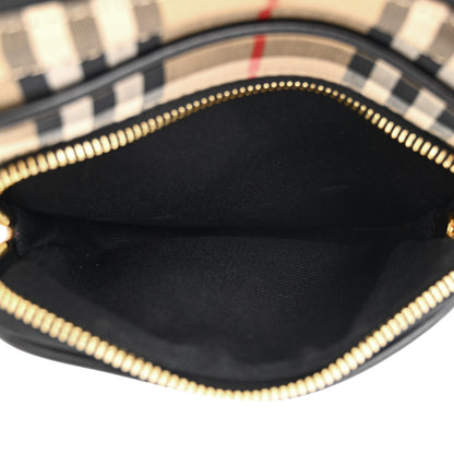 Burberry Calfskin Vintage Check Camera Bag Archive Beige 6 of 11