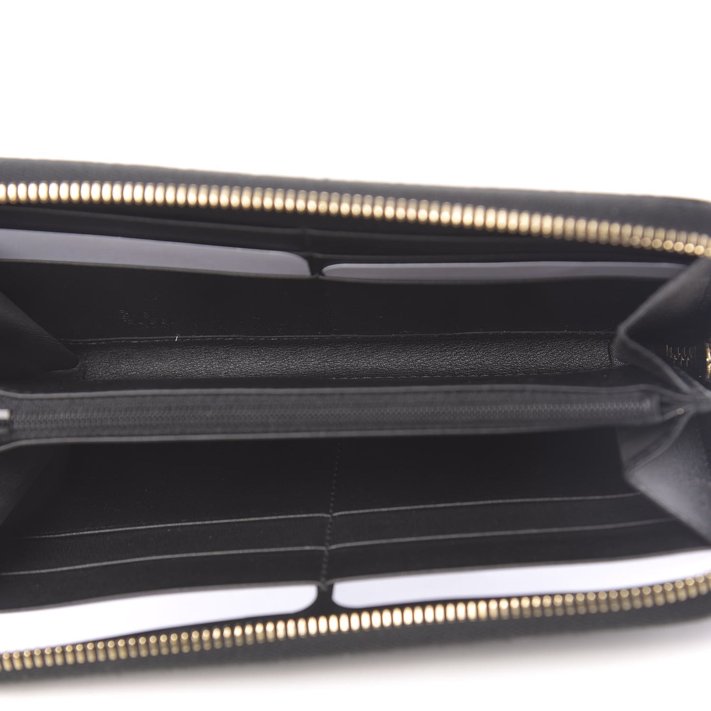 Microguccissima Zip Around Wallet Black