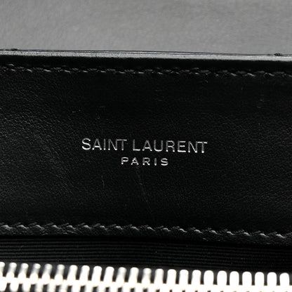 Saint Laurent Calfskin Y Quilted Monogram Small Loulou Chain Satchel Black 6 of 14