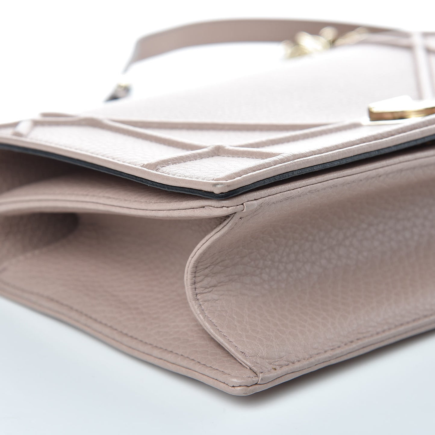 Grained Calfskin Medium Diorama Flap Bag Nude