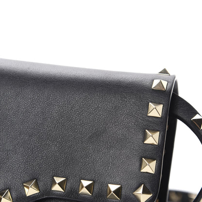 Valentino Garavani Vitello Medium Rockstud Flip Lock Crossbody Bag Black 12 of 13