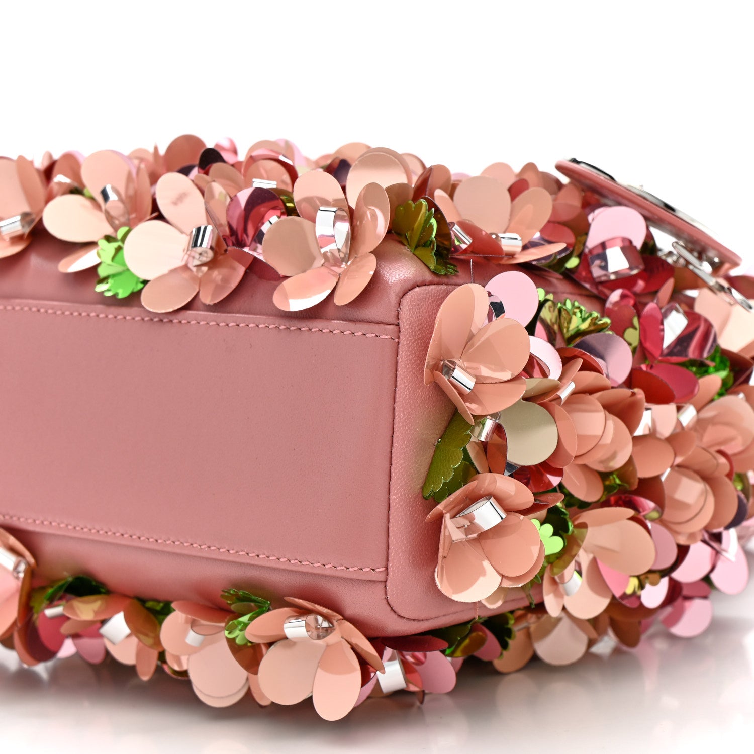 限定Dior Christian Dior Calfskin Flower Charm Embellished Mini Lady Dior