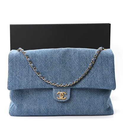 Chanel Denim Souplissimo Maxi Flap Blue 11 of 11