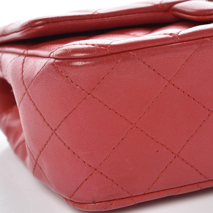 Chanel Lambskin Quilted Mini Rectangular Flap Red 6 of 11