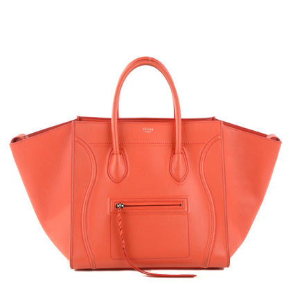 Celine Grained Calfskin Medium Phantom Luggage Coral 1 of 15