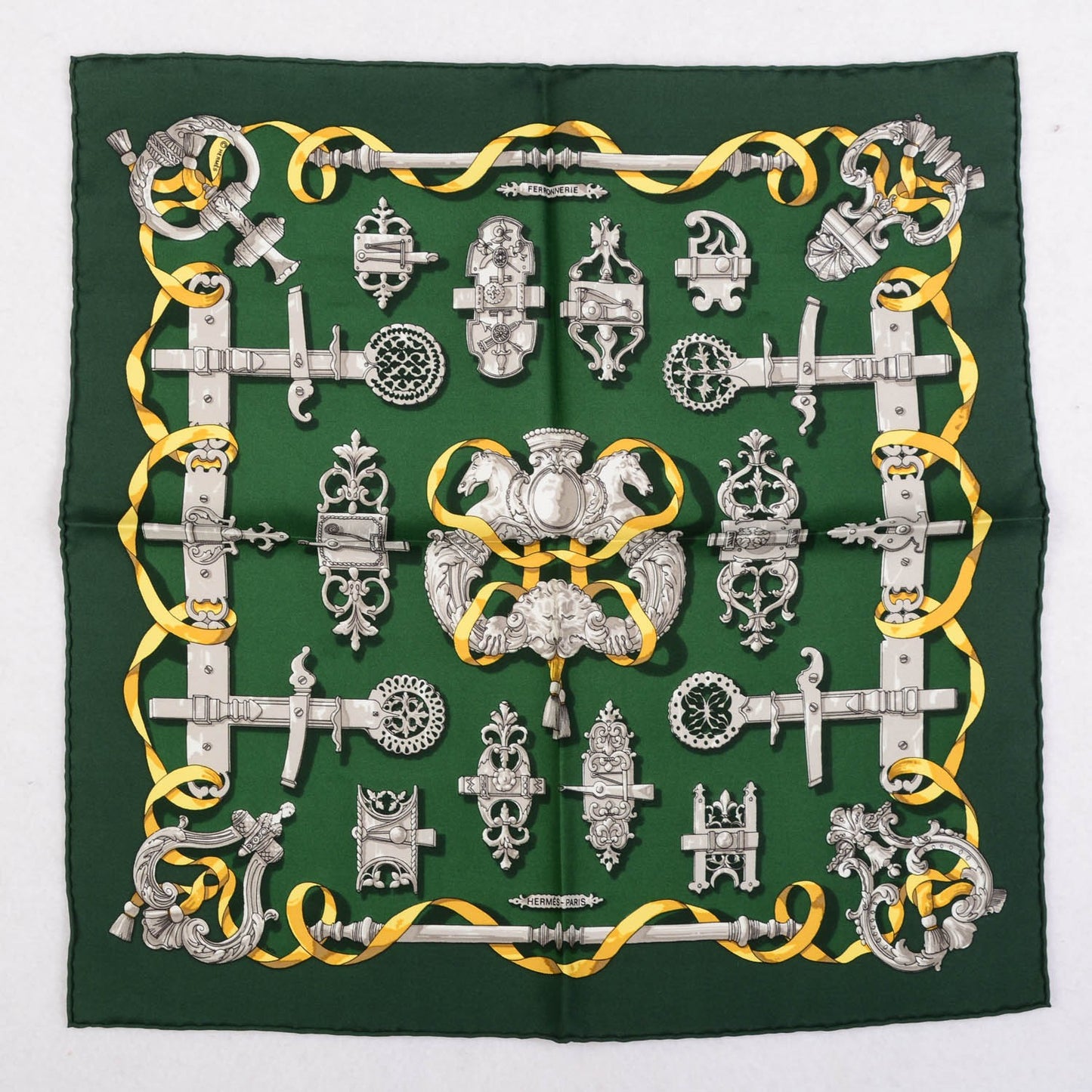 Silk Ferronnerie Pocket Square Scarf