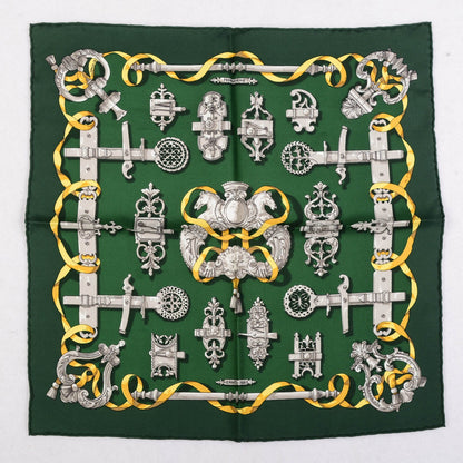 Hermes Silk Ferronnerie Pocket Square Scarf 2 of 6
