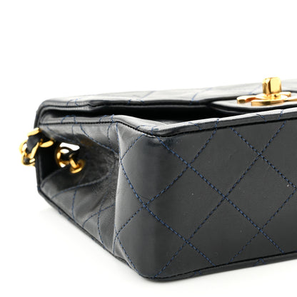 Chanel Lambskin Quilted Mini Square Flap Navy Blue 8 of 9