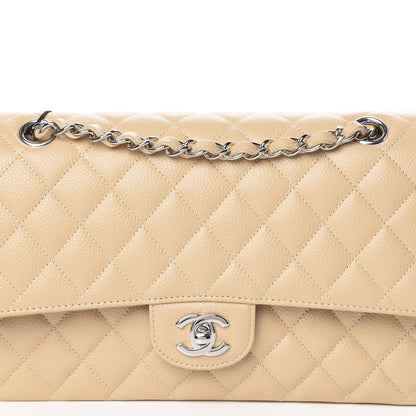 Chanel Caviar Quilted Medium Double Flap Beige 9 of 11