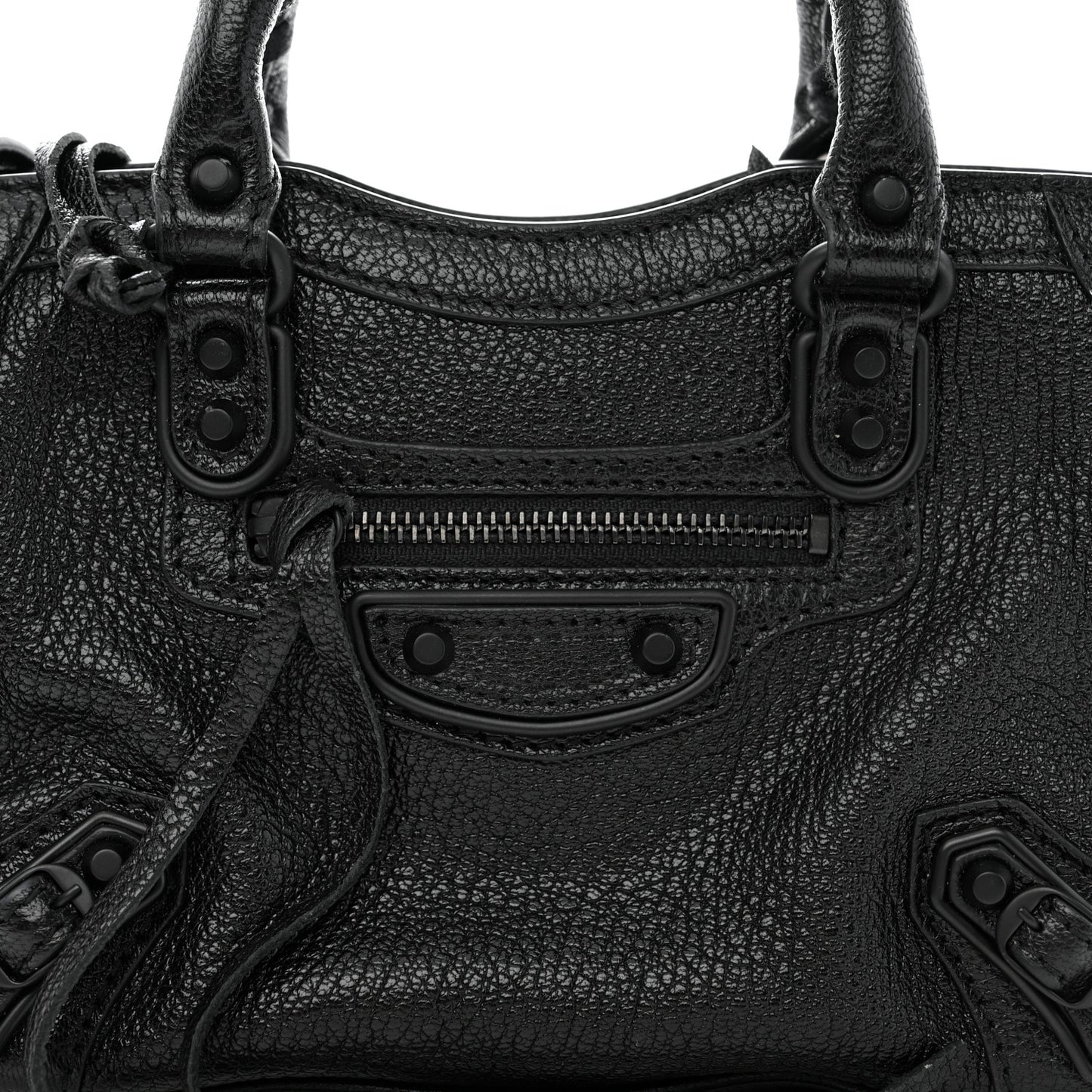 Chevre Black Metallic Edge Hardware Mini City Black
