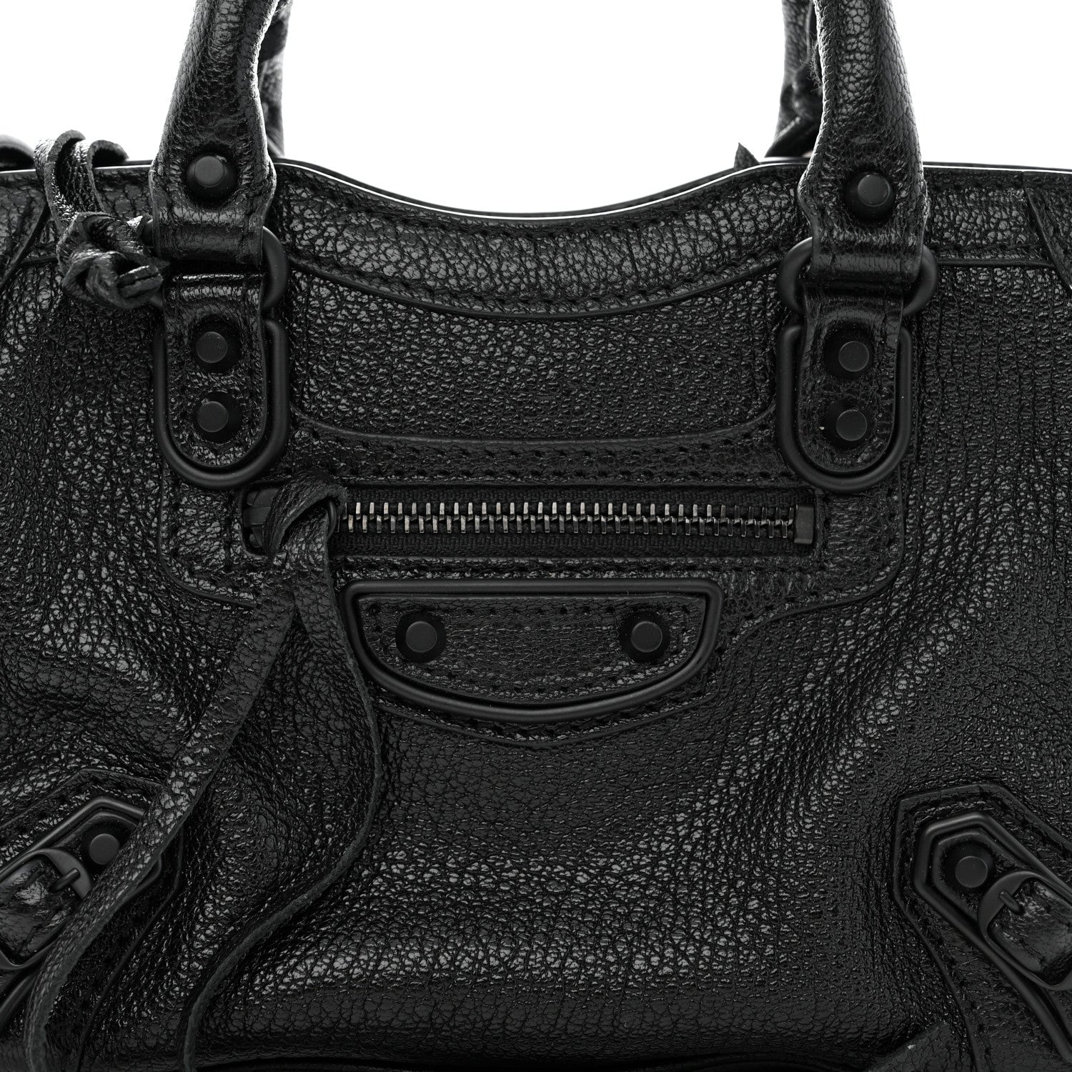 Balenciaga Chevre Black Metallic Edge Hardware Mini City Black 7 of 10