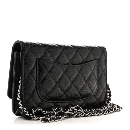 Chanel Caviar Quilted Wallet on Chain WOC Black 3 of 12