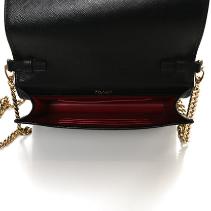 Prada Saffiano Lux Mini Crossbody Bag Black 4 of 8