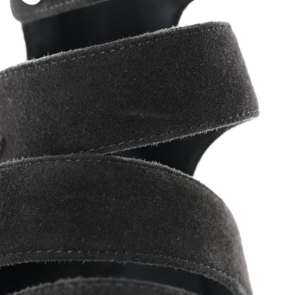 Chanel Kid Suede CC Turnlock Sandals 37.5 Black 13 of 15