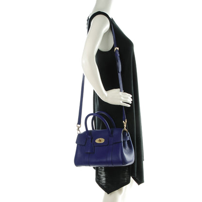 Mulberry Classic Grain Small Bayswater Satchel Neon Blue 2 of 9
